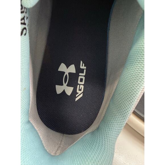 Under Armour‎ UA Forge 96 Golf Shoes Mens 11.5 Gray Blue Sample 3028922-102 Rare main image 4